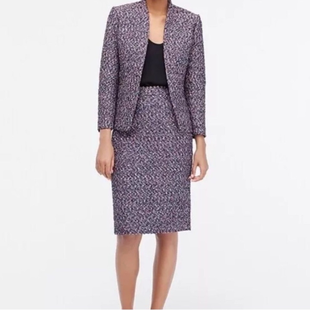 J. Crew Confetti Tweed Skirt Suit